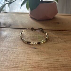 Alex & Ani opaque white beaded bracelet